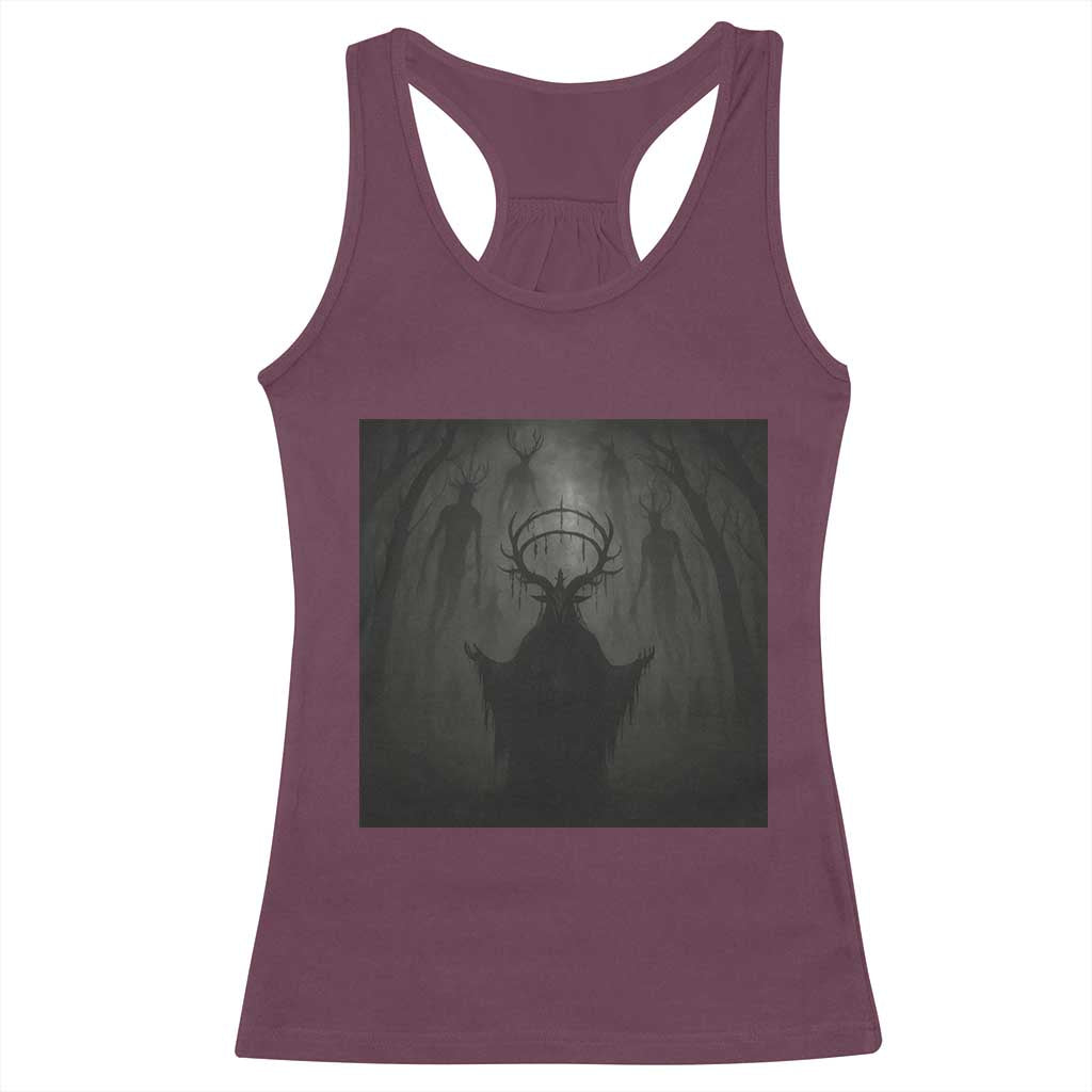 Wendigo Racerback Tank Top Gothic Horror Forest Demon Cryptid Occult Dark Fantasy - Wonder Print Shop