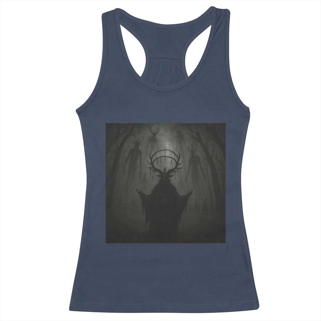 Wendigo Racerback Tank Top Gothic Horror Forest Demon Cryptid Occult Dark Fantasy - Wonder Print Shop