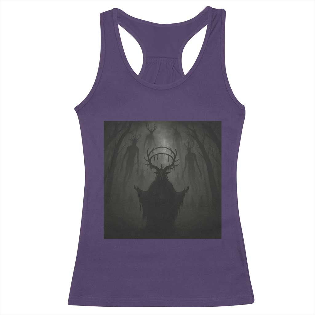 Wendigo Racerback Tank Top Gothic Horror Forest Demon Cryptid Occult Dark Fantasy - Wonder Print Shop