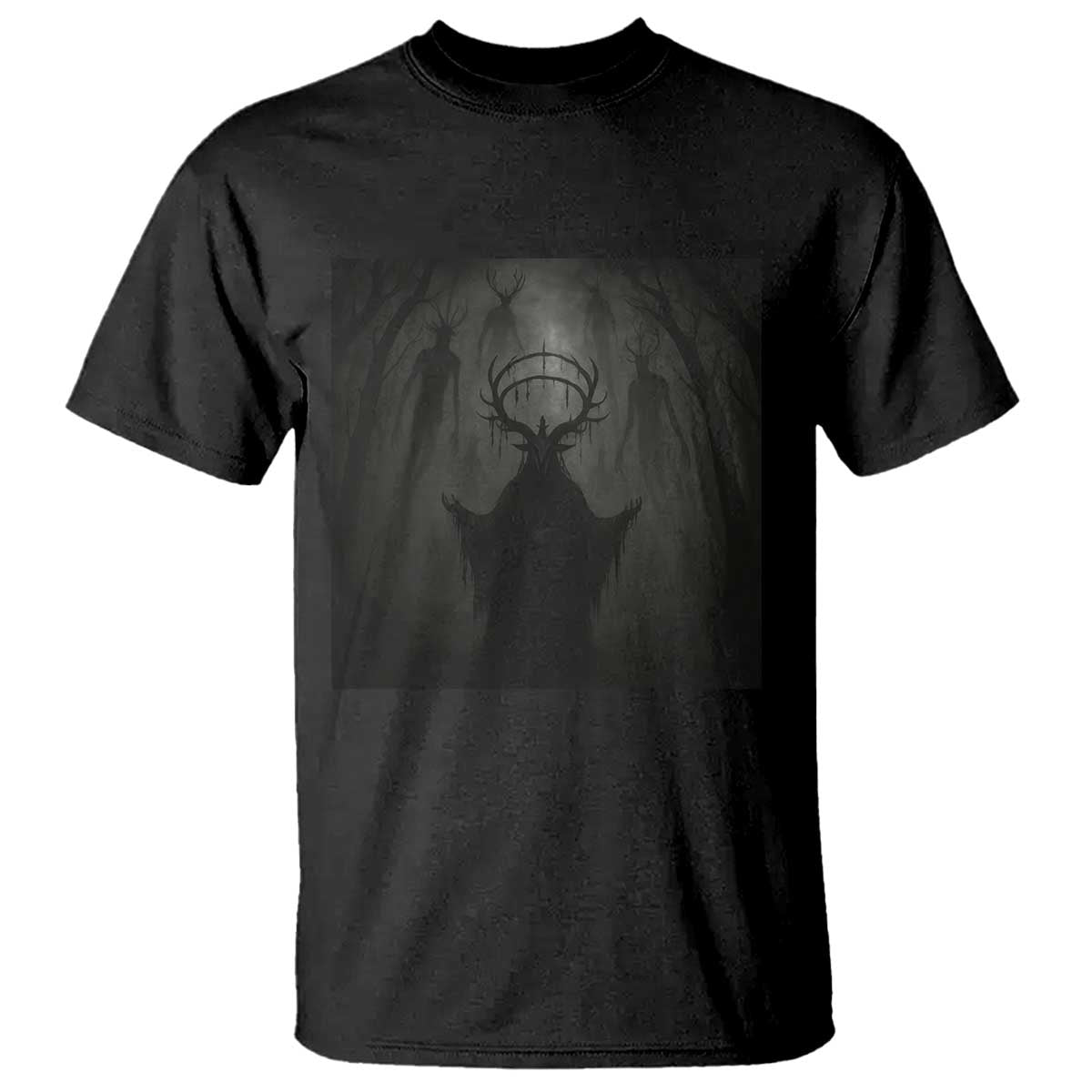Wendigo T Shirt Gothic Horror Forest Demon Cryptid Occult Dark Fantasy - Wonder Print Shop