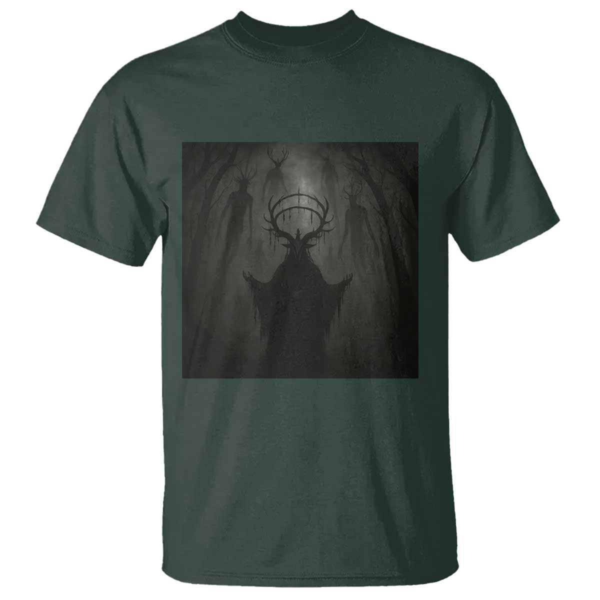 Wendigo T Shirt Gothic Horror Forest Demon Cryptid Occult Dark Fantasy - Wonder Print Shop