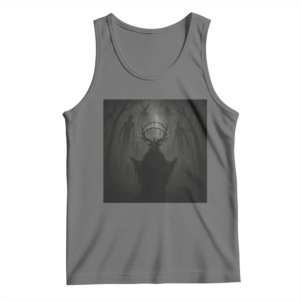 Wendigo Tank Top Gothic Horror Forest Demon Cryptid Occult Dark Fantasy - Wonder Print Shop