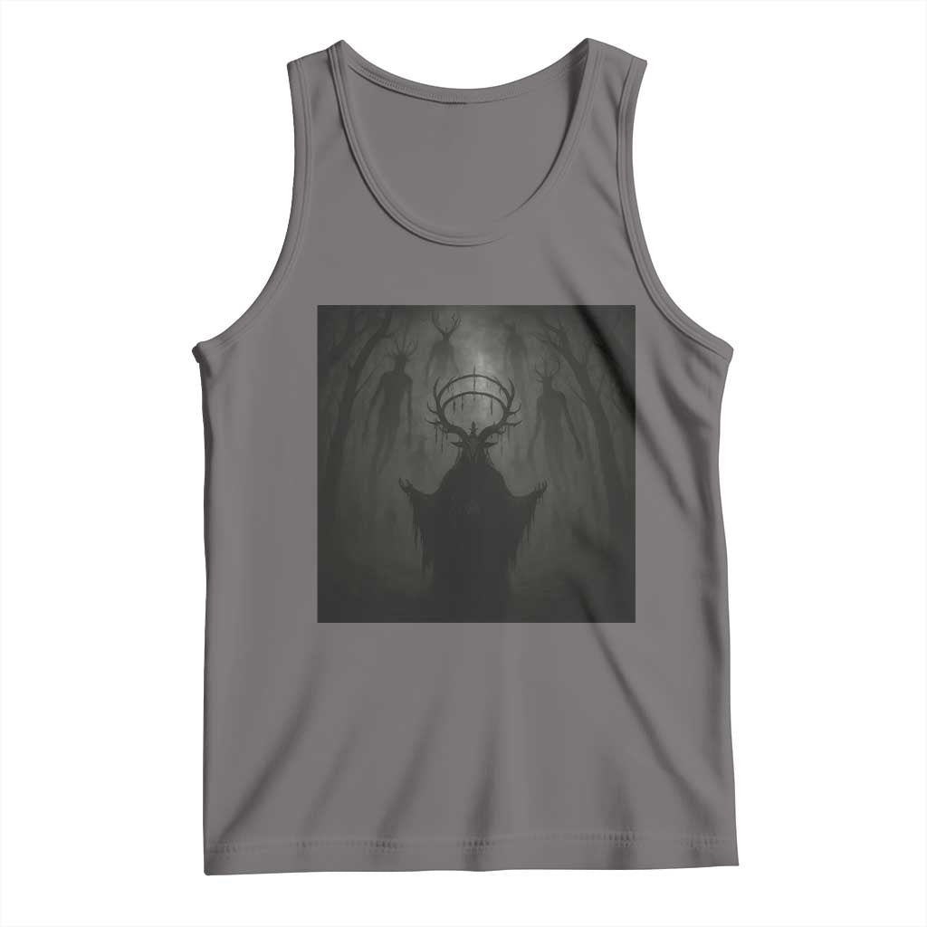 Wendigo Tank Top Gothic Horror Forest Demon Cryptid Occult Dark Fantasy - Wonder Print Shop