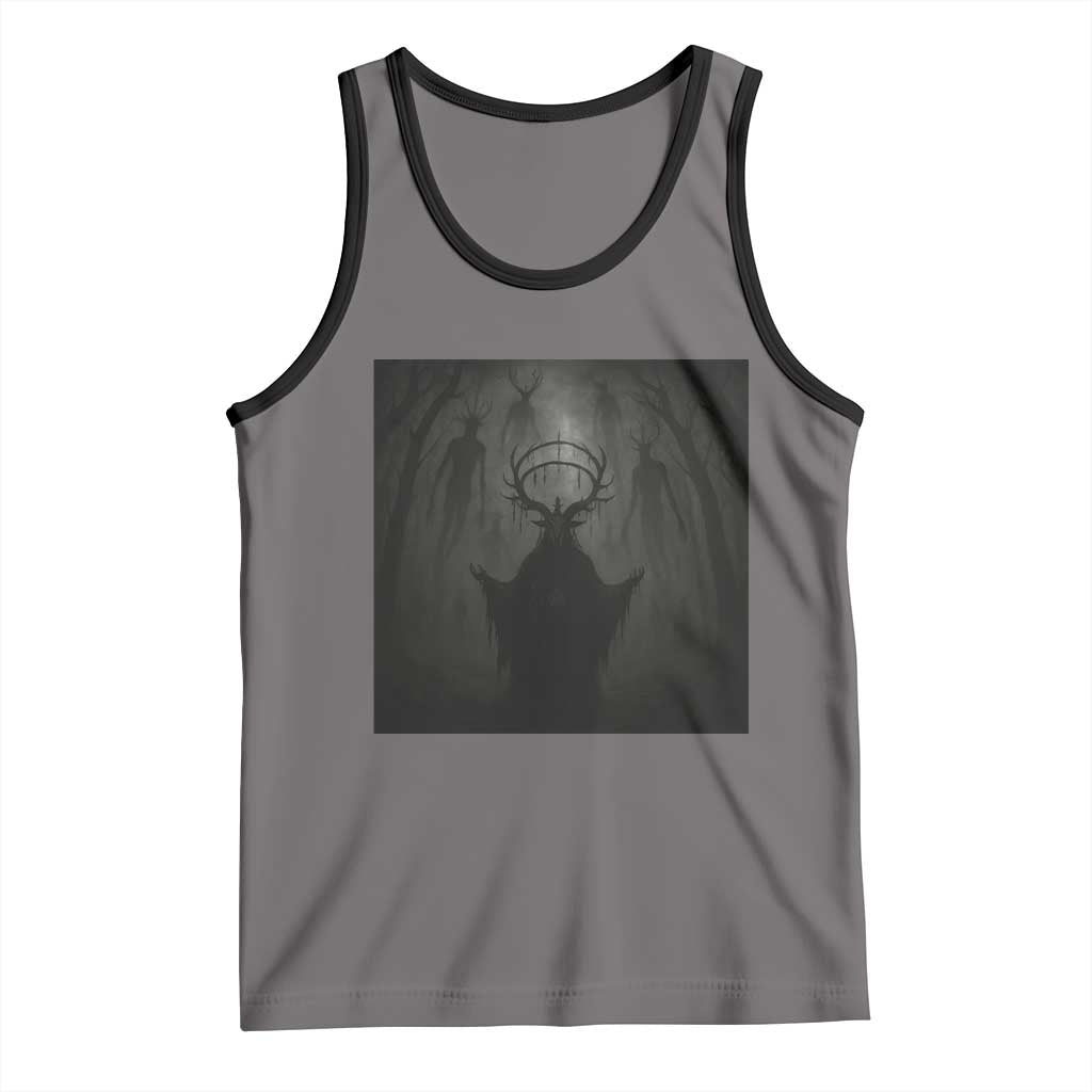 Wendigo Tank Top Gothic Horror Forest Demon Cryptid Occult Dark Fantasy - Wonder Print Shop