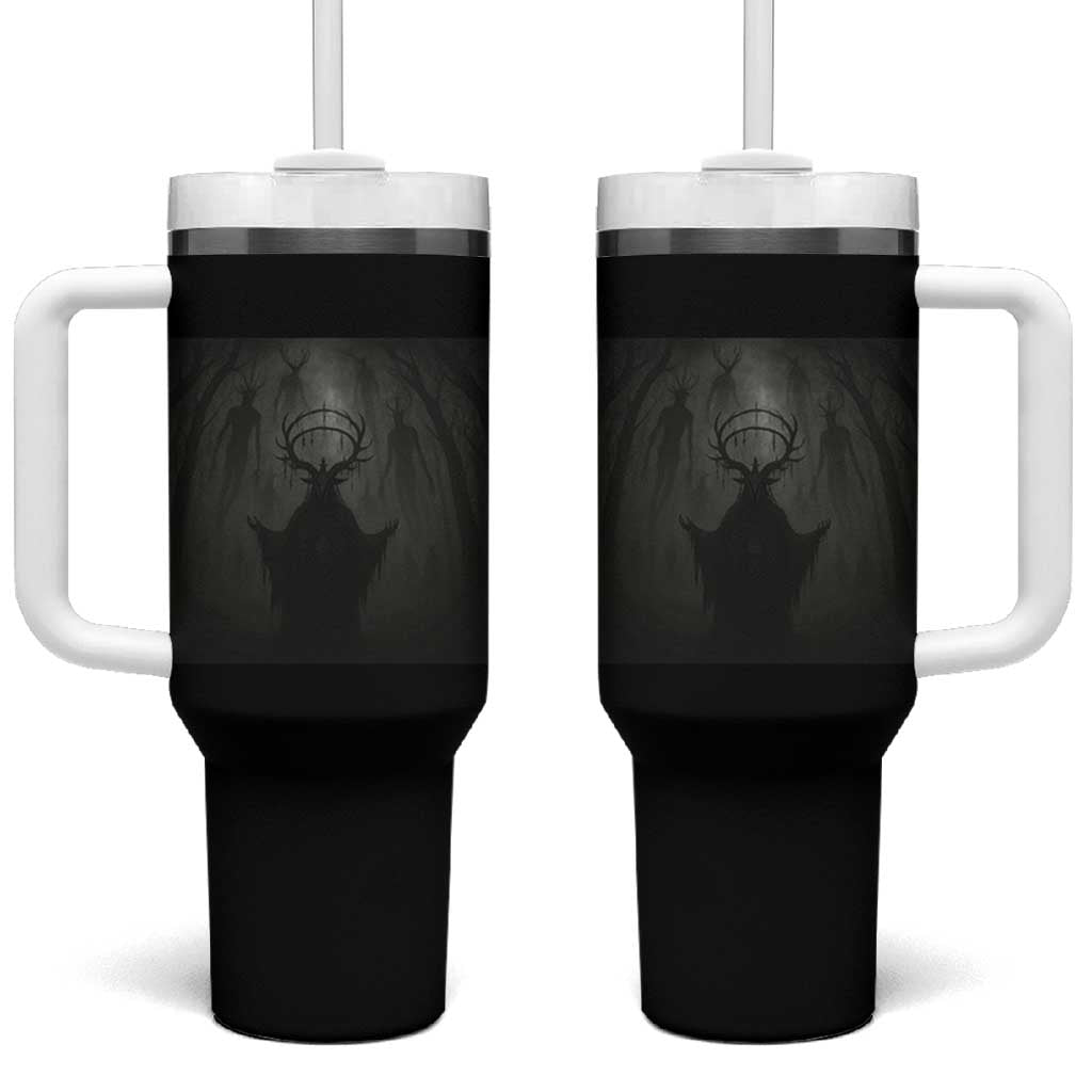 Wendigo Tumbler With Handle Gothic Horror Forest Demon Cryptid Occult Dark Fantasy - Wonder Print Shop