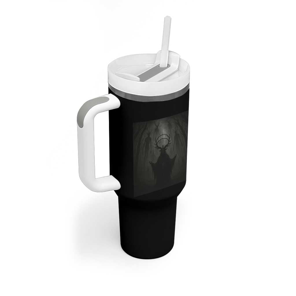 Wendigo Tumbler With Handle Gothic Horror Forest Demon Cryptid Occult Dark Fantasy - Wonder Print Shop