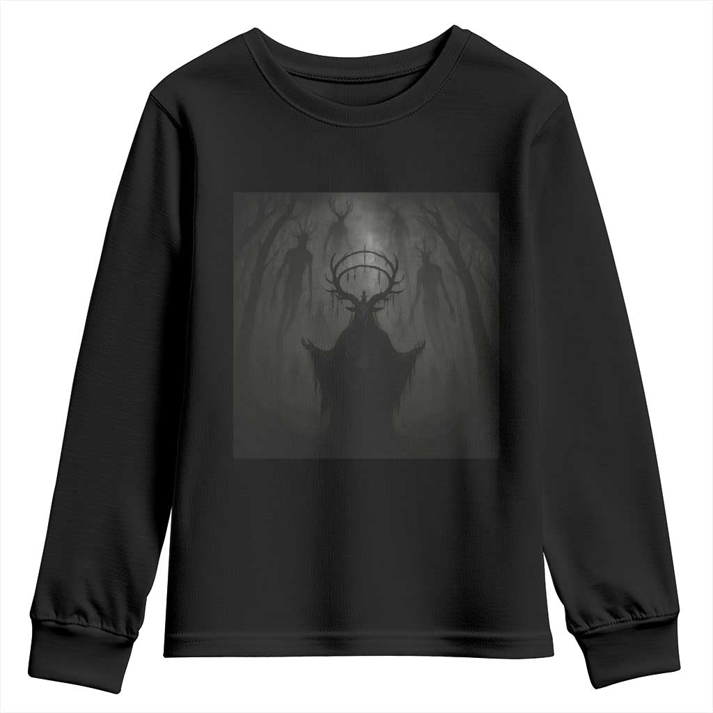 Wendigo Youth Sweatshirt Gothic Horror Forest Demon Cryptid Occult Dark Fantasy - Wonder Print Shop
