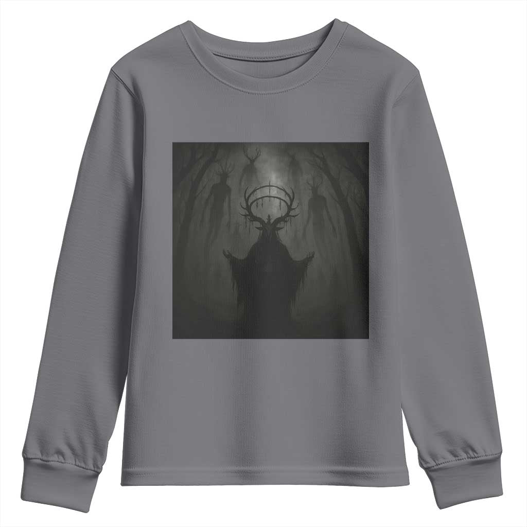 Wendigo Youth Sweatshirt Gothic Horror Forest Demon Cryptid Occult Dark Fantasy - Wonder Print Shop
