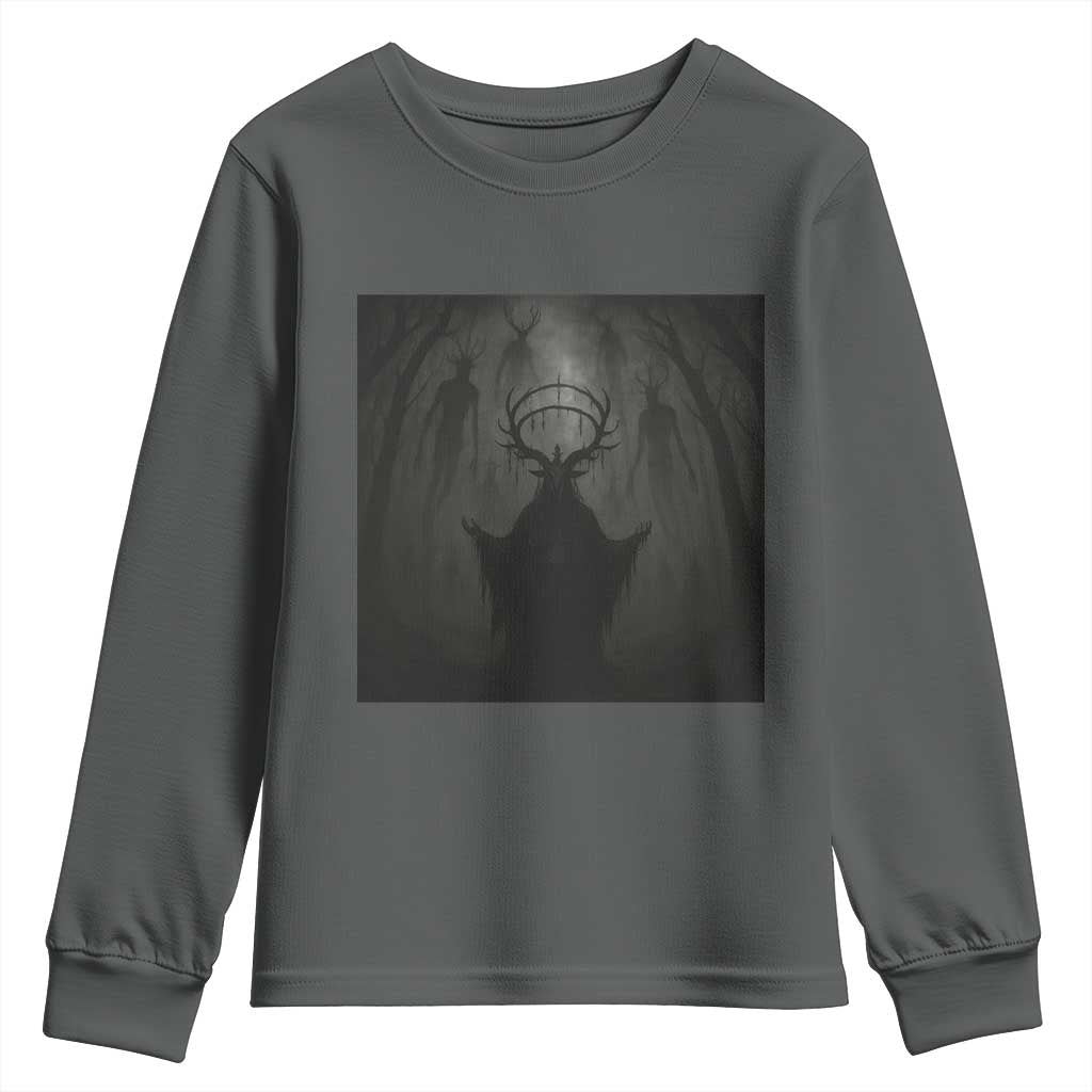 Wendigo Youth Sweatshirt Gothic Horror Forest Demon Cryptid Occult Dark Fantasy - Wonder Print Shop