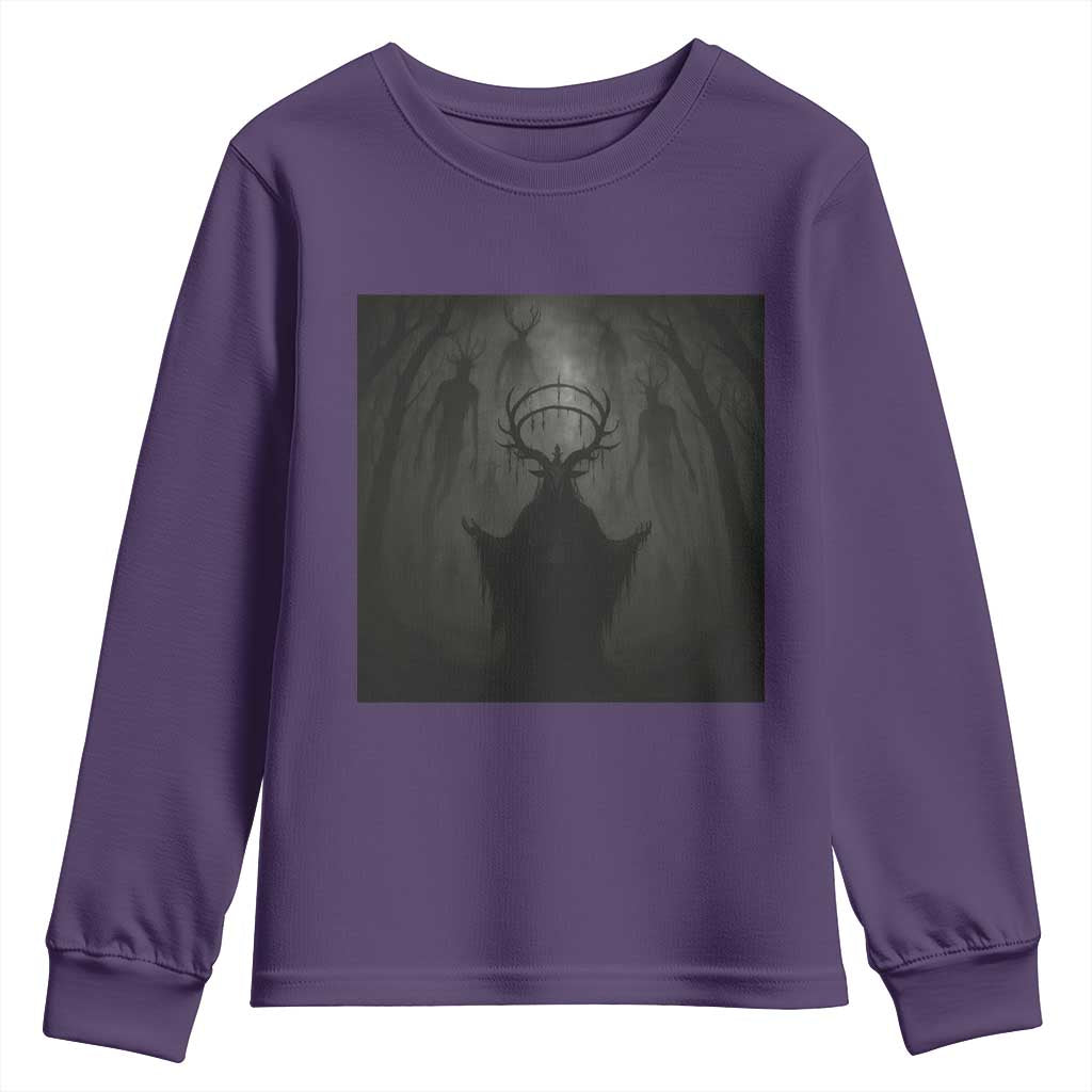 Wendigo Youth Sweatshirt Gothic Horror Forest Demon Cryptid Occult Dark Fantasy - Wonder Print Shop