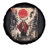 Samurai Wendigo Spare Tire Cover Japanese Vintage Graphic Ukiyo-e Art Funny Dark Fantasy - Wonder Print Shop