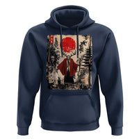 Samurai Wendigo Hoodie Japanese Vintage Graphic Ukiyo-e Art Funny Dark Fantasy - Wonder Print Shop