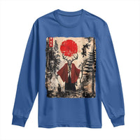 Samurai Wendigo Long Sleeve Shirt Japanese Vintage Graphic Ukiyo-e Art Funny Dark Fantasy - Wonder Print Shop