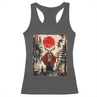 Samurai Wendigo Racerback Tank Top Japanese Vintage Graphic Ukiyo-e Art Funny Dark Fantasy - Wonder Print Shop