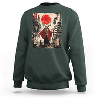 Samurai Wendigo Sweatshirt Japanese Vintage Graphic Ukiyo-e Art Funny Dark Fantasy - Wonder Print Shop