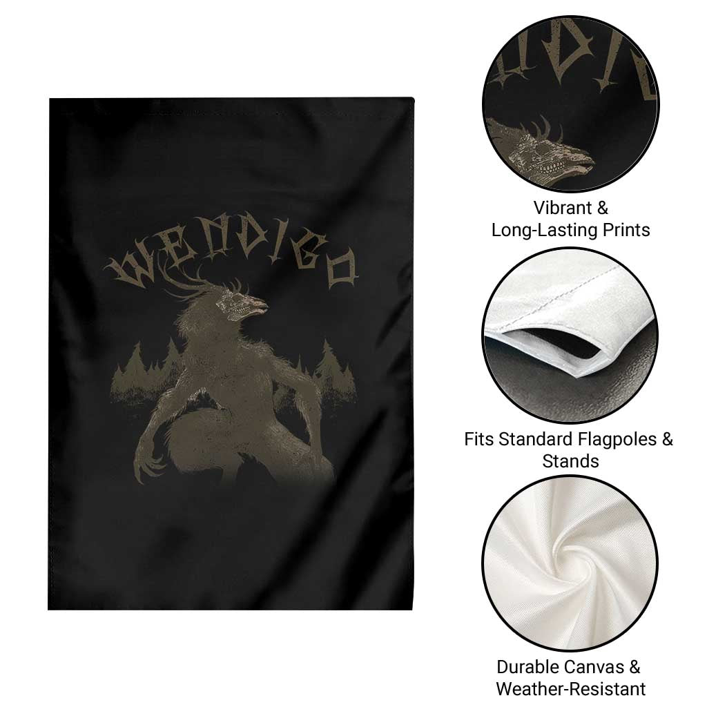 Wendigo Garden Flag Horror Cryptid Occult Dark Fantasy - Wonder Print Shop