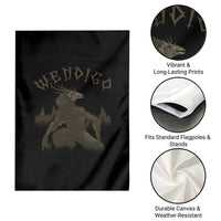 Wendigo Garden Flag Horror Cryptid Occult Dark Fantasy - Wonder Print Shop