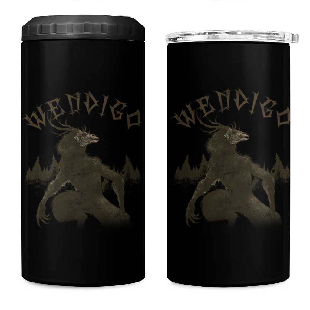 Wendigo 4 in 1 Can Cooler Tumbler Horror Cryptid Occult Dark Fantasy - Wonder Print Shop
