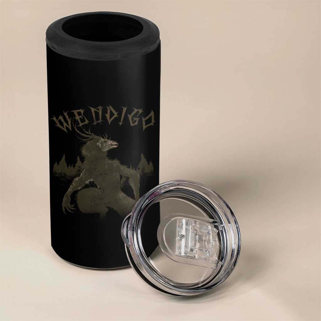 Wendigo 4 in 1 Can Cooler Tumbler Horror Cryptid Occult Dark Fantasy - Wonder Print Shop