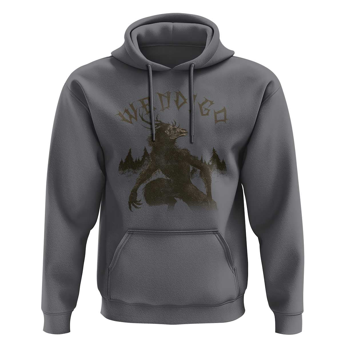 Wendigo Hoodie Horror Cryptid Occult Dark Fantasy - Wonder Print Shop
