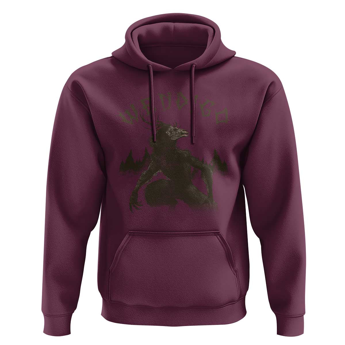 Wendigo Hoodie Horror Cryptid Occult Dark Fantasy - Wonder Print Shop