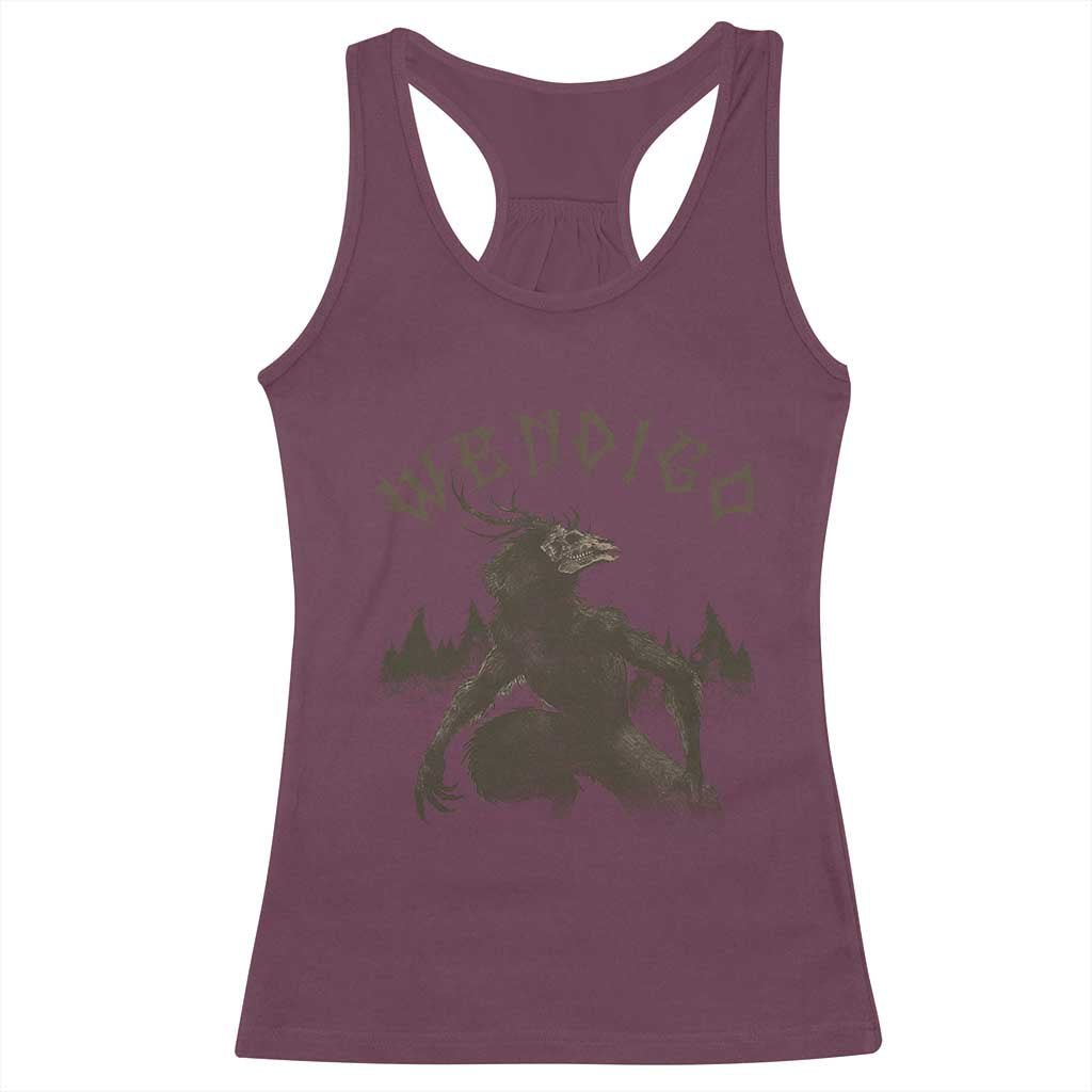 Wendigo Racerback Tank Top Horror Cryptid Occult Dark Fantasy - Wonder Print Shop