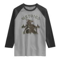 Wendigo Raglan Shirt Horror Cryptid Occult Dark Fantasy - Wonder Print Shop