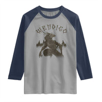 Wendigo Raglan Shirt Horror Cryptid Occult Dark Fantasy - Wonder Print Shop