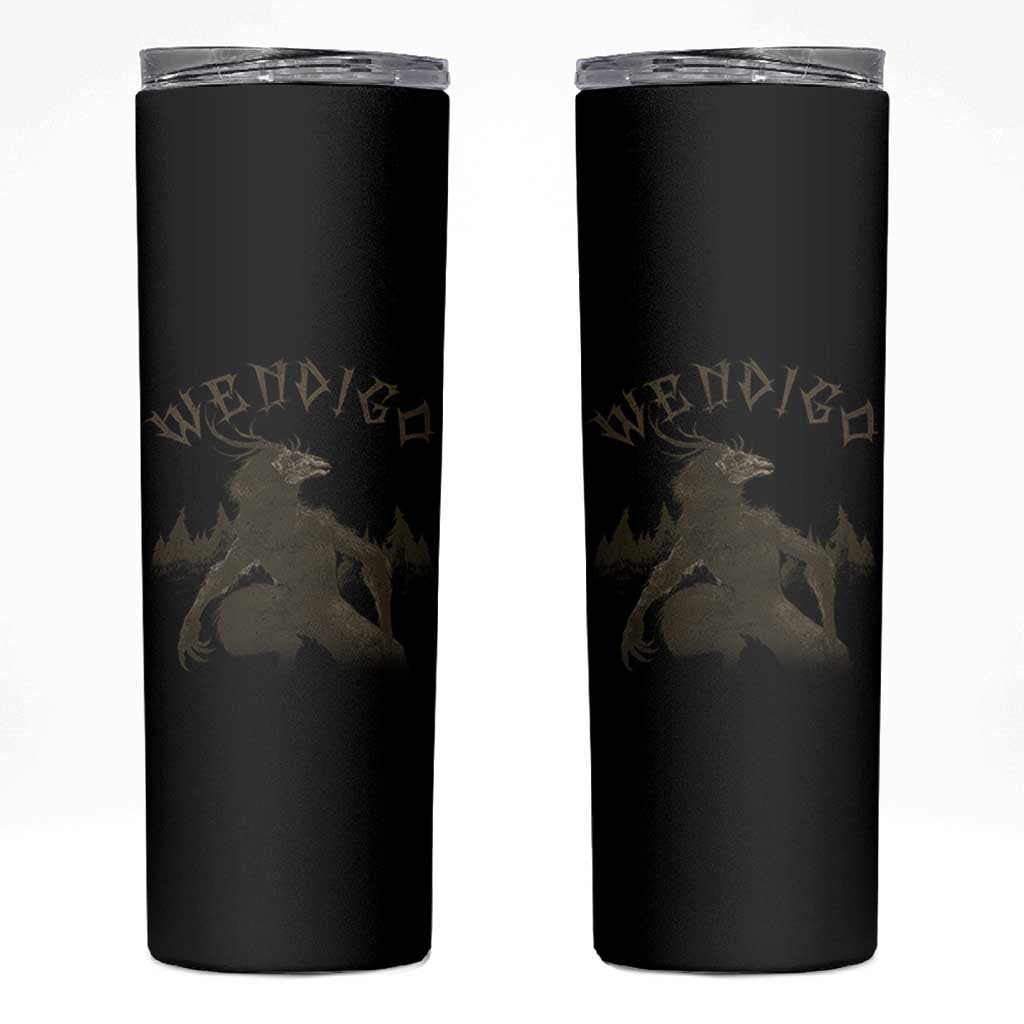 Wendigo Skinny Tumbler Horror Cryptid Occult Dark Fantasy - Wonder Print Shop