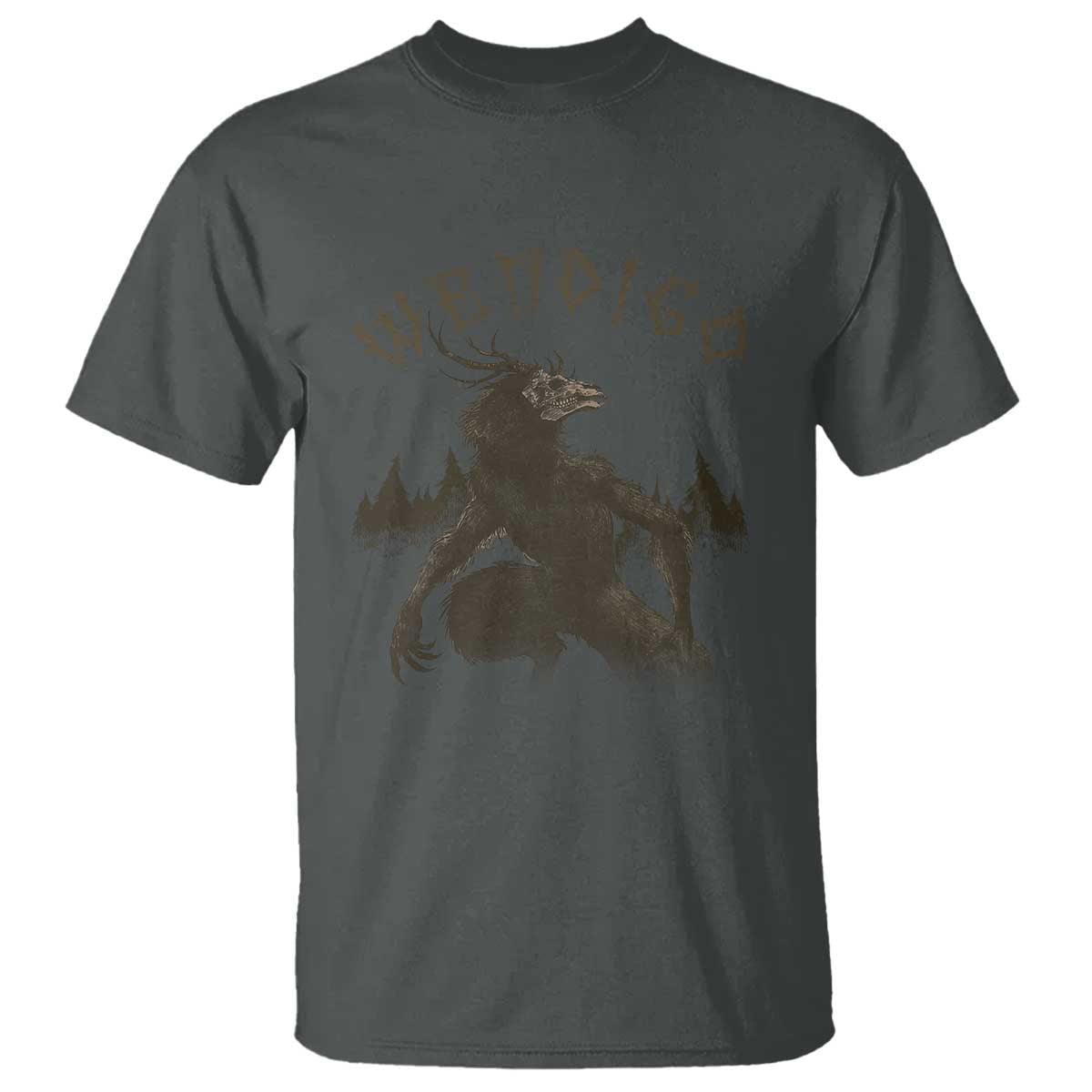 Wendigo T Shirt Horror Cryptid Occult Dark Fantasy - Wonder Print Shop