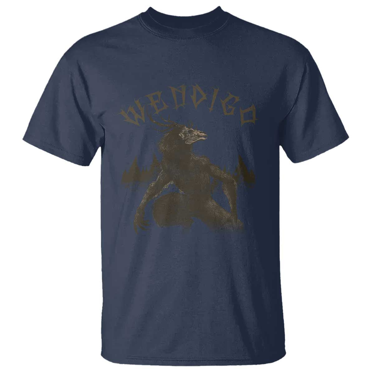 Wendigo T Shirt Horror Cryptid Occult Dark Fantasy - Wonder Print Shop
