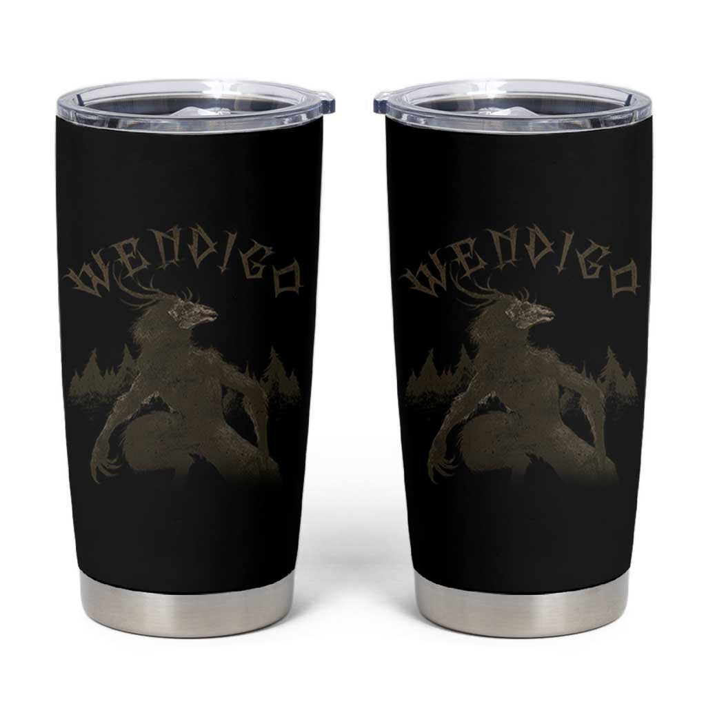 Wendigo Tumbler Cup Horror Cryptid Occult Dark Fantasy - Wonder Print Shop