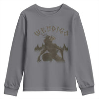 Wendigo Youth Sweatshirt Horror Cryptid Occult Dark Fantasy - Wonder Print Shop