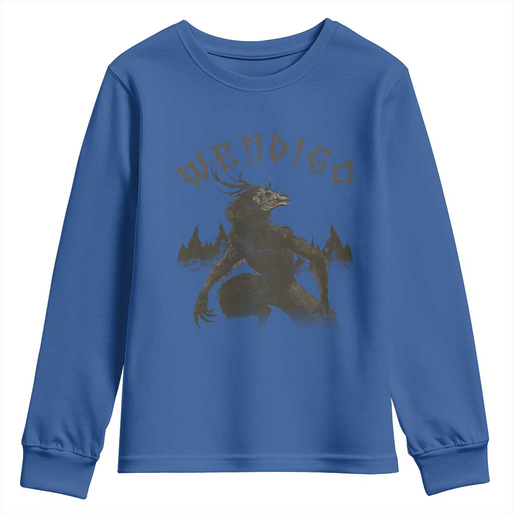 Wendigo Youth Sweatshirt Horror Cryptid Occult Dark Fantasy - Wonder Print Shop