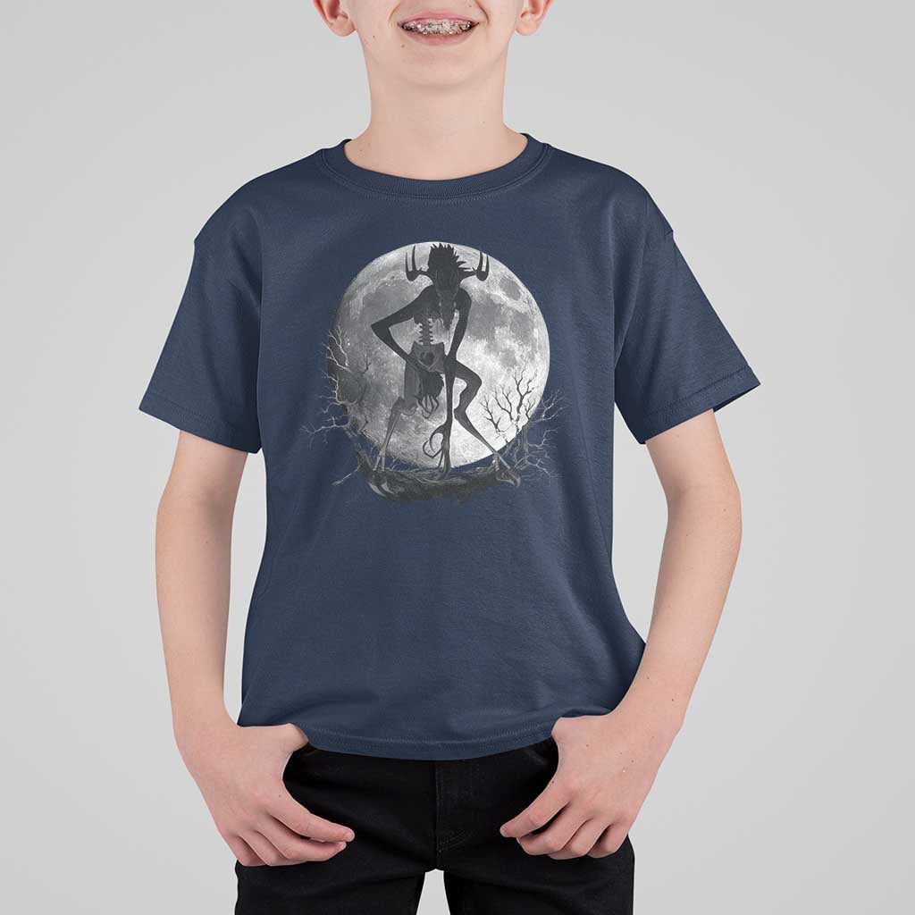 Wendigo T Shirt For Kid Cryptid Horror Moon Mythical Creature Halloween - Wonder Print Shop