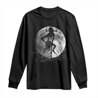Wendigo Long Sleeve Shirt Cryptid Horror Moon Mythical Creature Halloween - Wonder Print Shop