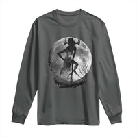 Wendigo Long Sleeve Shirt Cryptid Horror Moon Mythical Creature Halloween - Wonder Print Shop