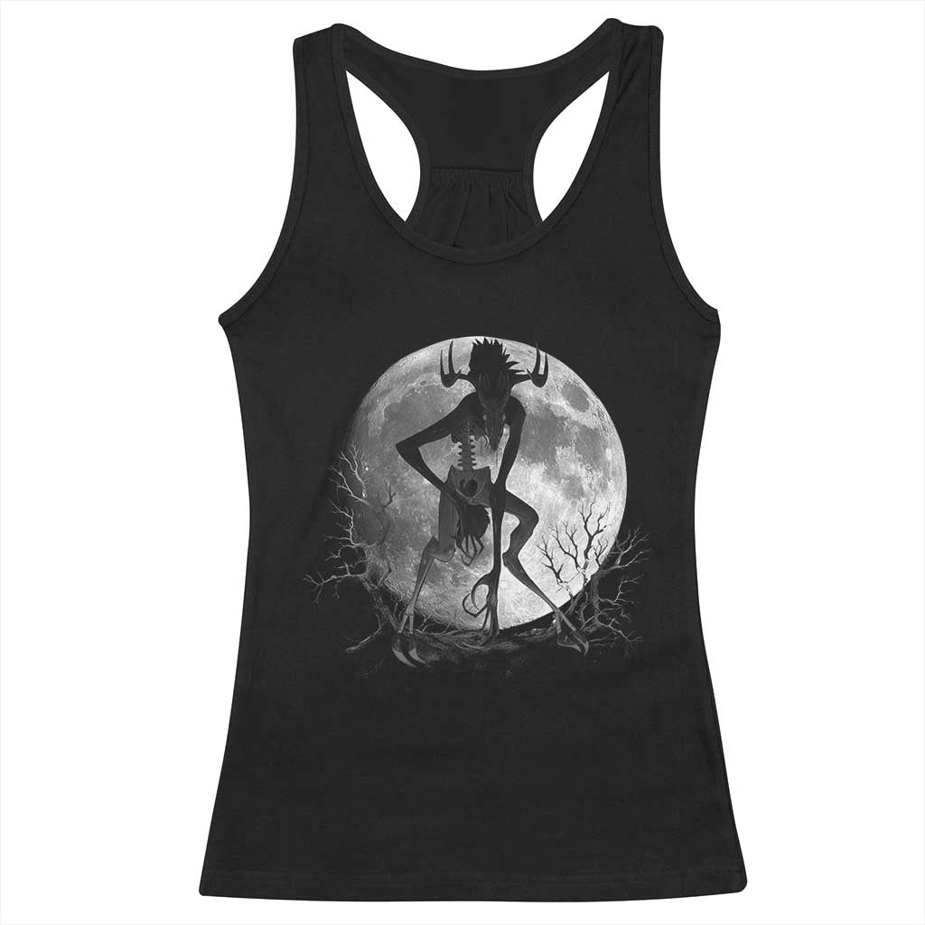 Wendigo Racerback Tank Top Cryptid Horror Moon Mythical Creature Halloween - Wonder Print Shop