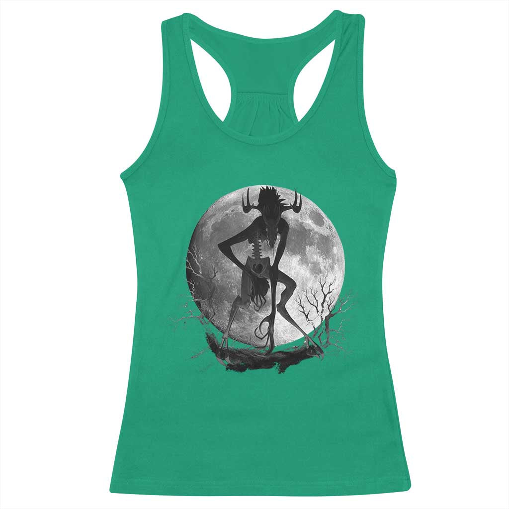 Wendigo Racerback Tank Top Cryptid Horror Moon Mythical Creature Halloween - Wonder Print Shop