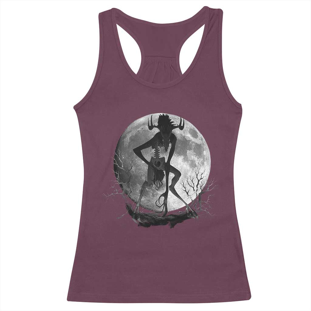 Wendigo Racerback Tank Top Cryptid Horror Moon Mythical Creature Halloween - Wonder Print Shop