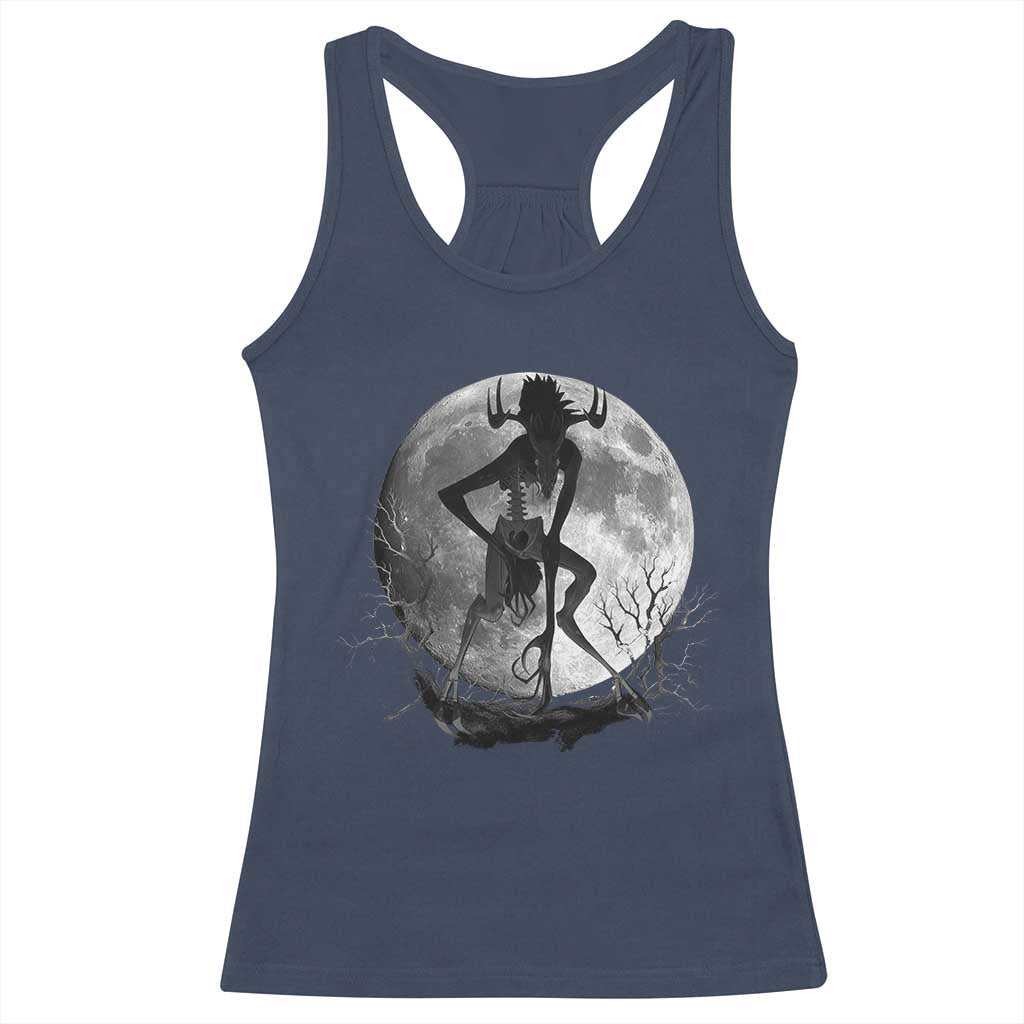 Wendigo Racerback Tank Top Cryptid Horror Moon Mythical Creature Halloween - Wonder Print Shop