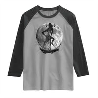 Wendigo Raglan Shirt Cryptid Horror Moon Mythical Creature Halloween - Wonder Print Shop