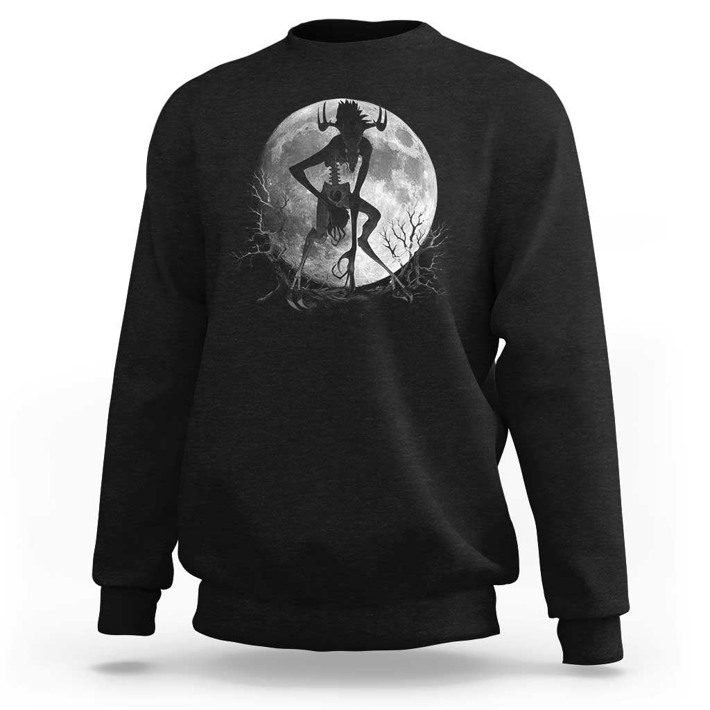 Wendigo Sweatshirt Cryptid Horror Moon Mythical Creature Halloween - Wonder Print Shop