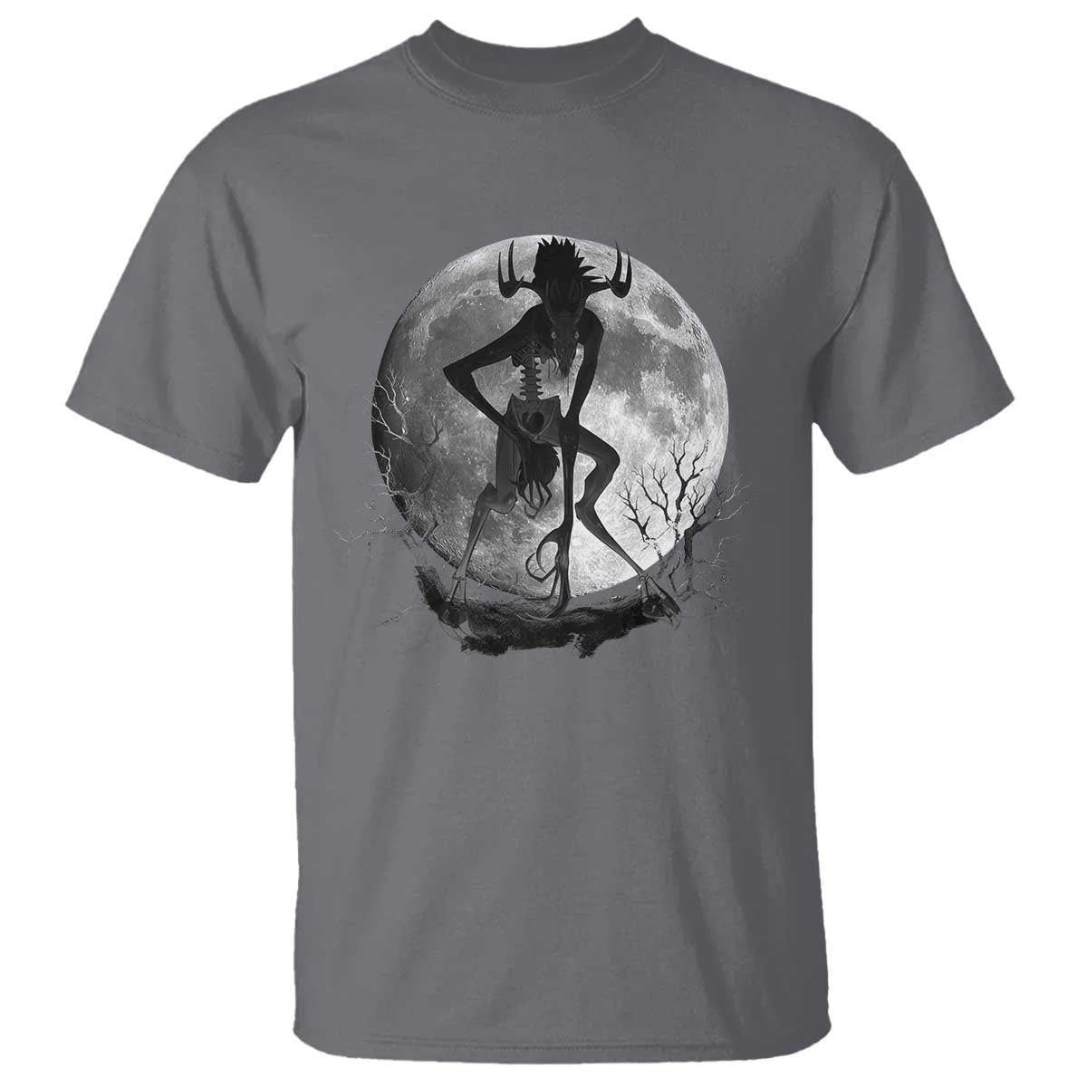 Wendigo T Shirt Cryptid Horror Moon Mythical Creature Halloween - Wonder Print Shop