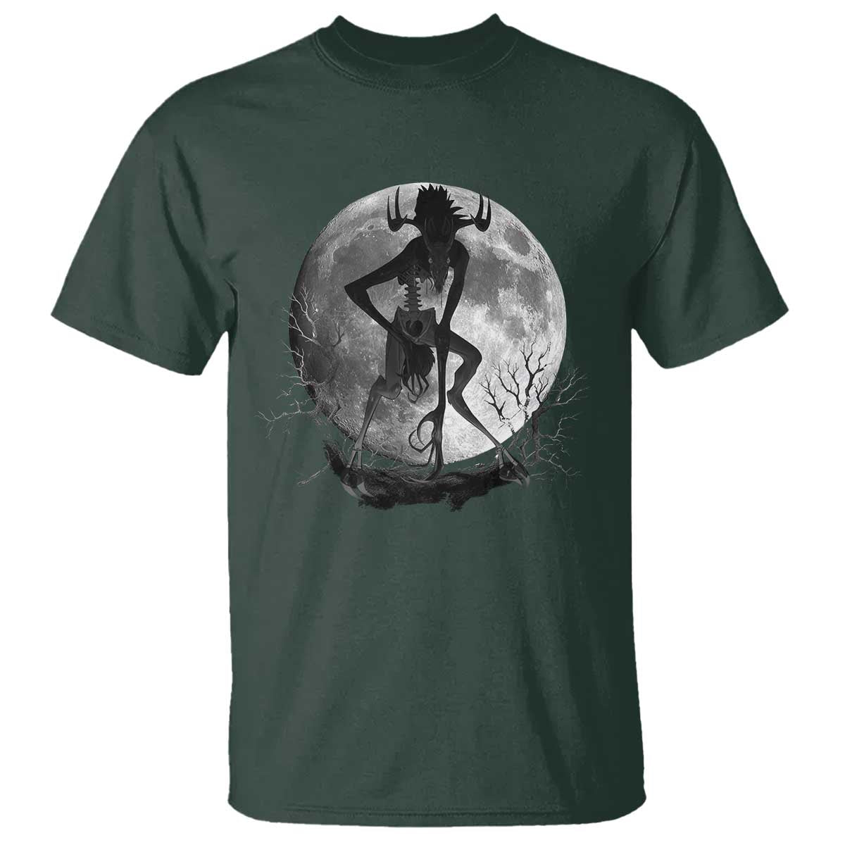 Wendigo T Shirt Cryptid Horror Moon Mythical Creature Halloween - Wonder Print Shop