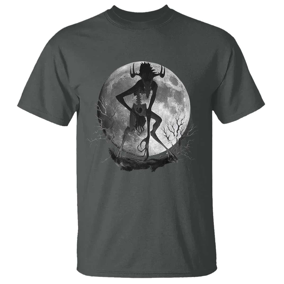 Wendigo T Shirt Cryptid Horror Moon Mythical Creature Halloween - Wonder Print Shop