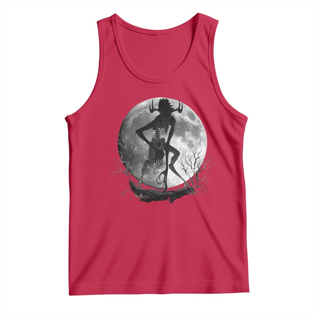 Wendigo Tank Top Cryptid Horror Moon Mythical Creature Halloween - Wonder Print Shop