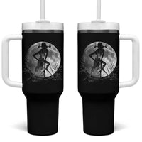 Wendigo Tumbler With Handle Cryptid Horror Moon Mythical Creature Halloween - Wonder Print Shop