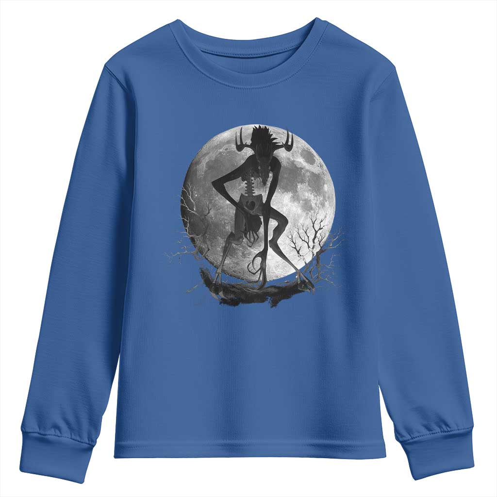 Wendigo Youth Sweatshirt Cryptid Horror Moon Mythical Creature Halloween - Wonder Print Shop