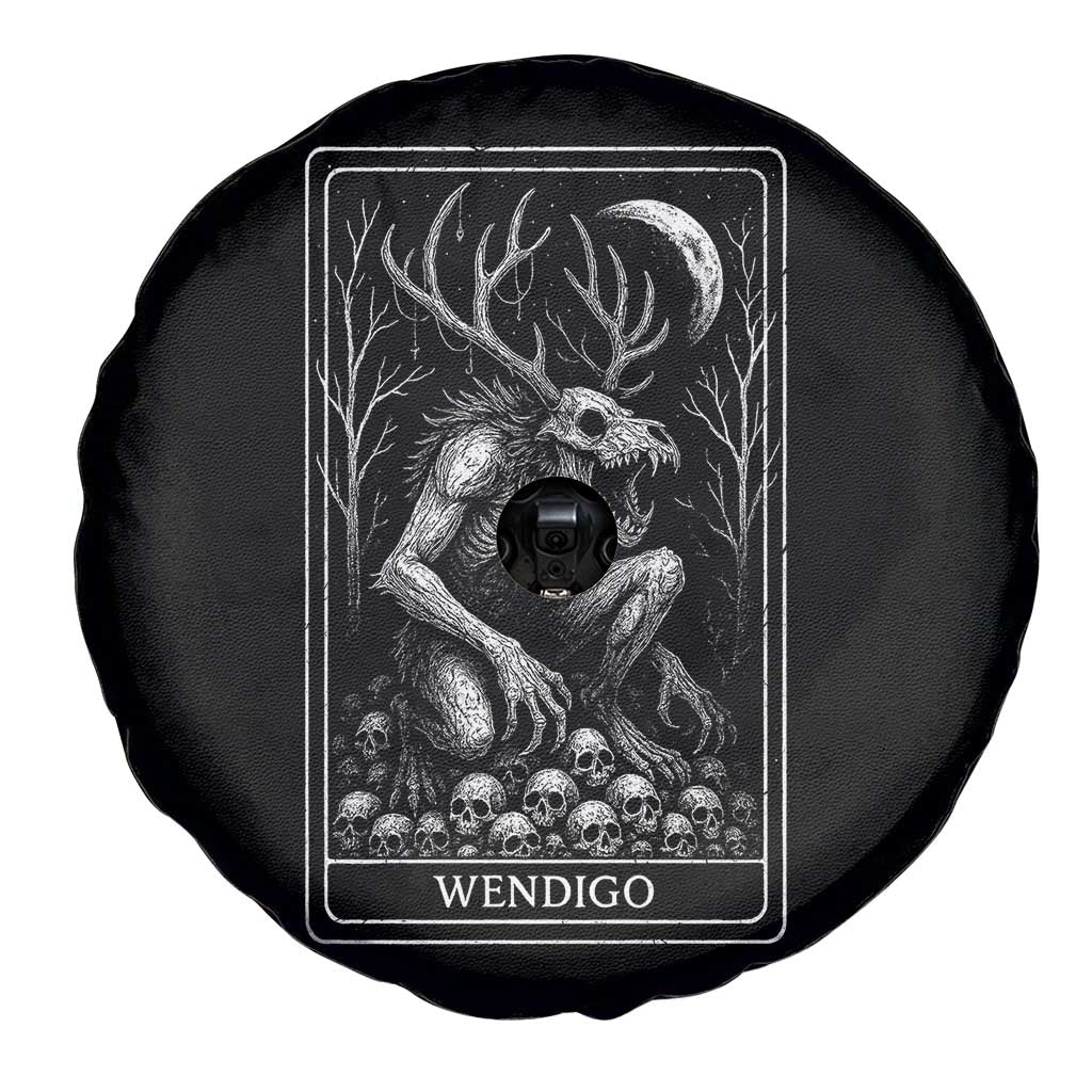 Wendigo Spare Tire Cover Tarot Card Horror Cryptid Occult Dark Fantasy - Wonder Print Shop